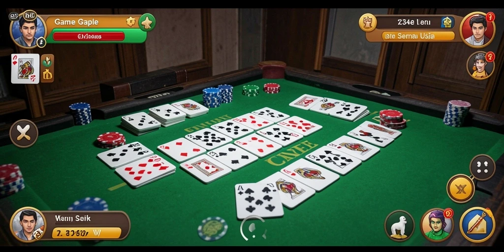 Tampilan seru gameplay Gaple di 234E dengan teman-teman.