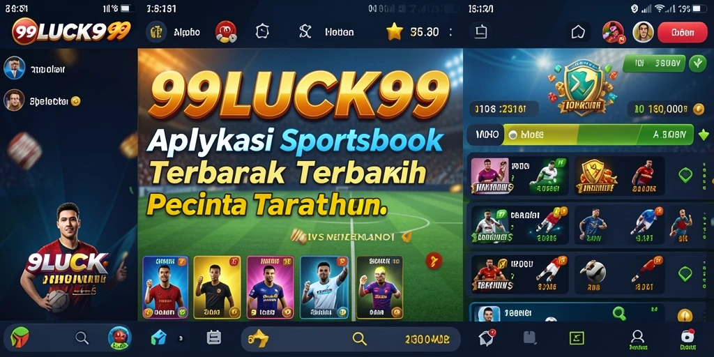 Screenshot utama 99LUCK99 menampilkan taruhan olahraga yang menarik.