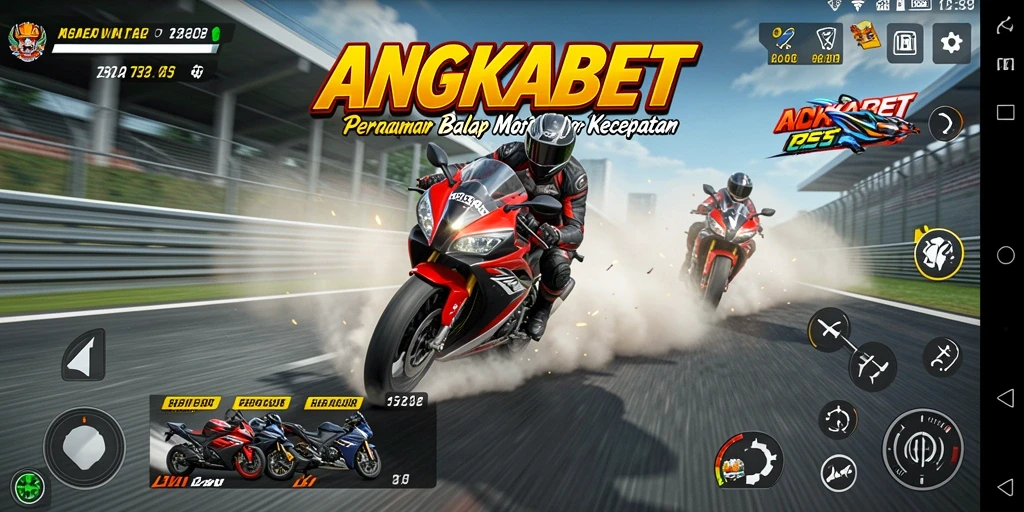 Screenshot gameplay ANGKABET menampilkan balapan seru dengan grafik memukau.