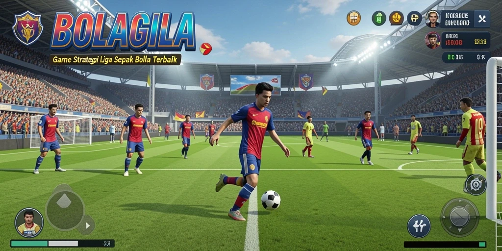 Tampilan menarik dari pertandingan BOLAGILA yang menegangkan.