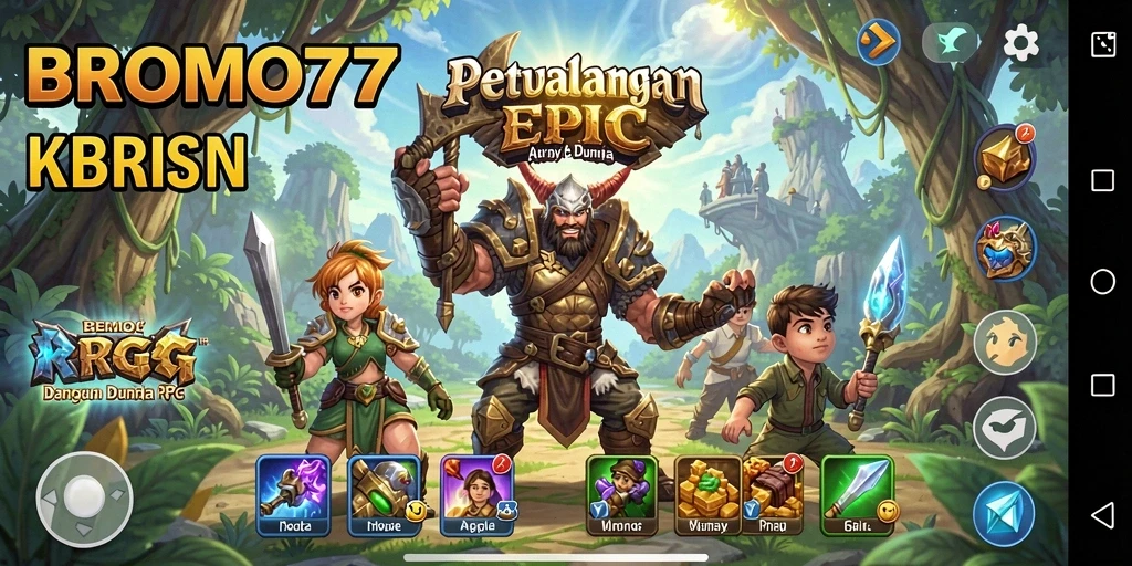 Tampilan gameplay RPG BROMO77 yang mengasyikkan dan penuh aksi.