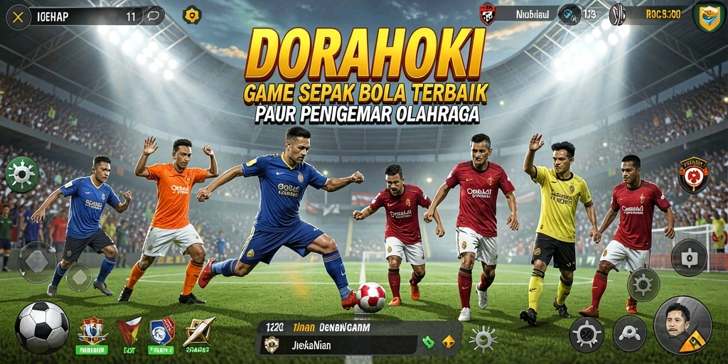 Gameplay seru dan realistik dari DORAHOKI di lapangan sepak bola.