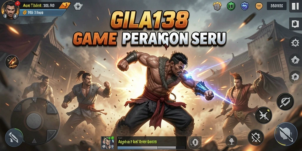 Screenshot utama GILA138 menampilkan pertarungan epik antara karakter-karakter kuat.