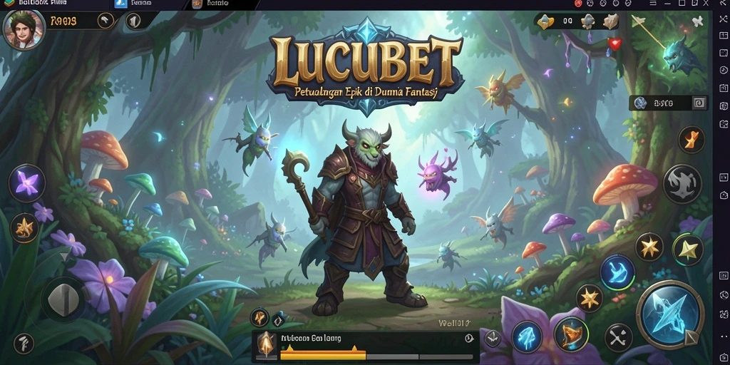 Tangkapan layar gameplay LUCUBET yang menampilkan pertempuran epik.