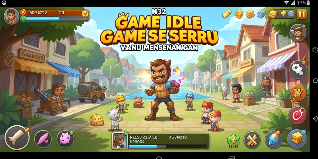 Screenshot gameplay N32 yang menampilkan karakter bertarung dalam mode Idle.