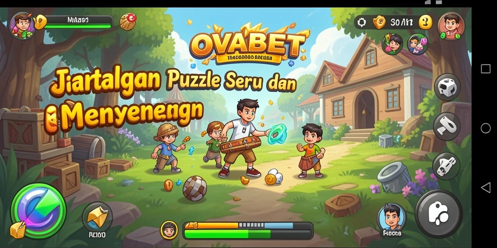 Tampilan seru gameplay <strong>OVABET</strong> saat menyelesaikan teka-teki yang menantang.