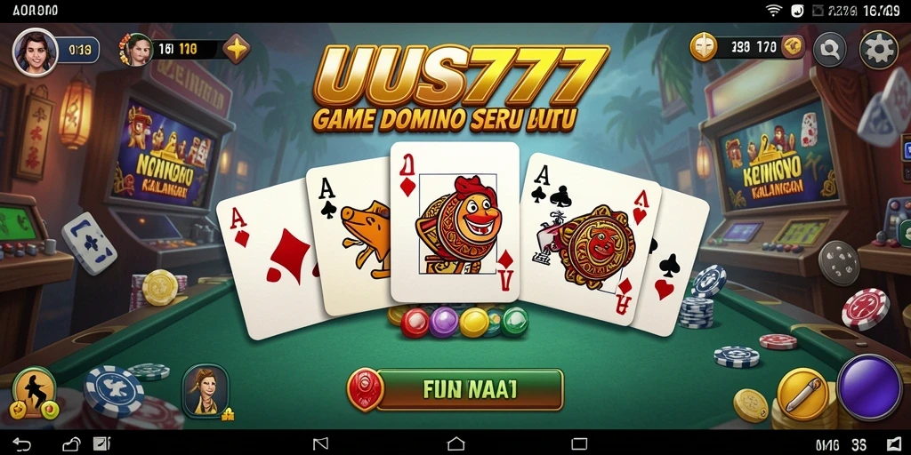 Screenshot utama UUS777 menampilkan gameplay seru Domino.