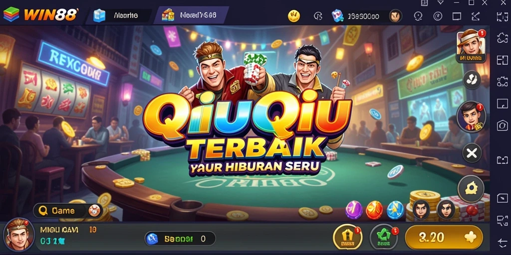 Screenshot utama <strong>WIN88</strong> menampilkan keseruan gameplay QiuQiu.